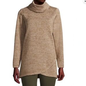 Lands' End Fleece Tunic - Camel/Tan Size XS